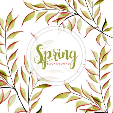 Suluboya bahar çiçek arka plan