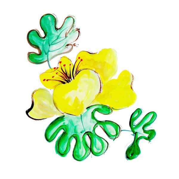 Aquarell Frühling Florales Element — Stockvektor