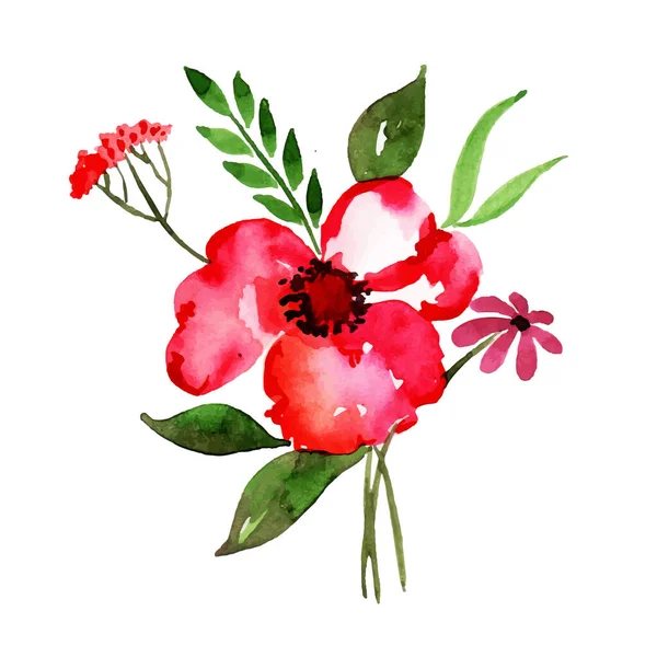 Акварель Весенний Цветочный Элемент — стоковый вектор
