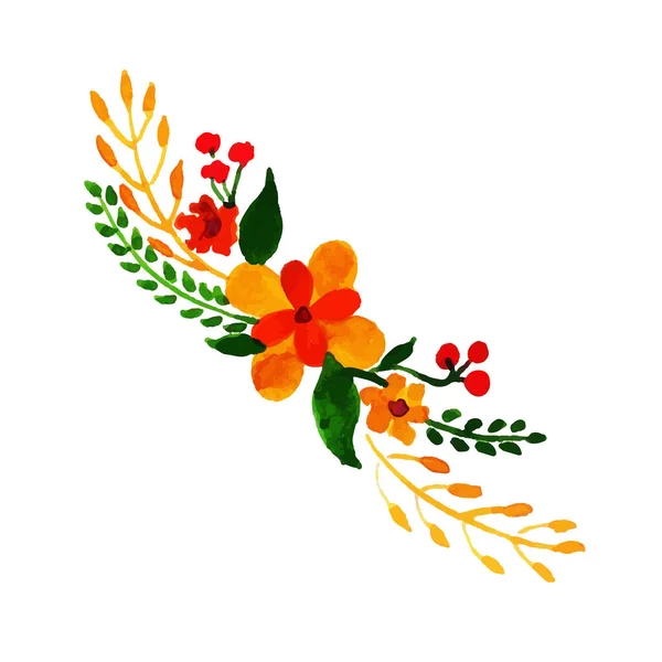 Acuarela Elemento Floral Primavera — Vector de stock