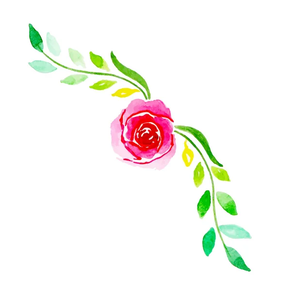 Acuarela Elemento Floral Primavera — Vector de stock