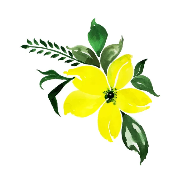 水彩春の花要素 — ストックベクタ