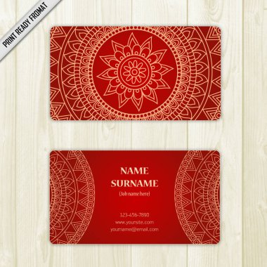 Lüks mandala kartvizit şablonu