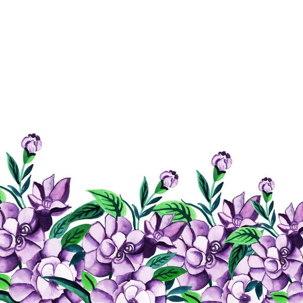 Aquarel Bloemen Frame Multi Purpose Achtergrond Voor Verjaardag Verjaardag Bruiloft — Stockvector