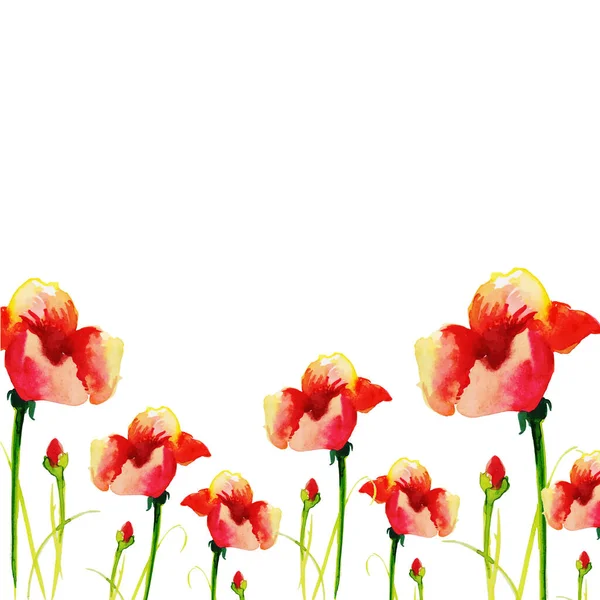 Akvarel Květinový Rám Víceúčelové Pozadí Pro Výročí Narozeniny Svatbu Jiné — Stockový vektor