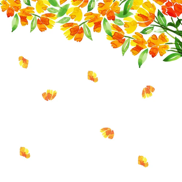 Fondo Multiuso Floral Acuarela Para Aniversario Cumpleaños Boda Otras Celebraciones — Vector de stock