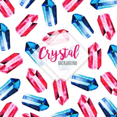 Suluboya Güzel Kristal Arkaplan