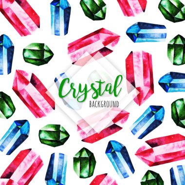 Suluboya Güzel Kristal Arkaplan