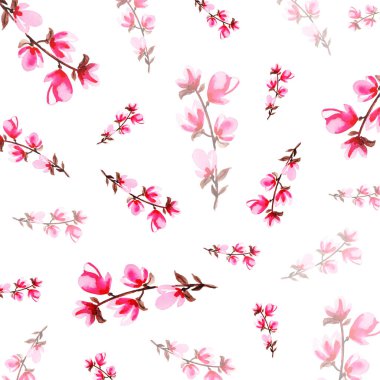 Yıldönümü, doğum günü ve düğün için suluboya çiçek çok amaçlı arkaplan