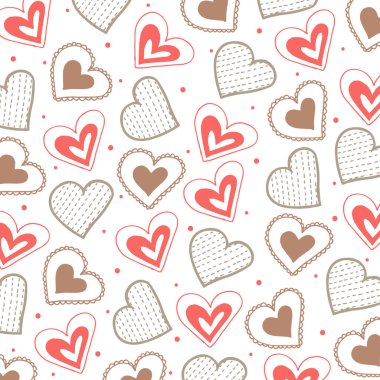 El Çizimi Renkli Kalpler Sevgililer Günü Arkaplanı