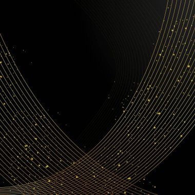 Özel Altın Dalgalı Arkaplan