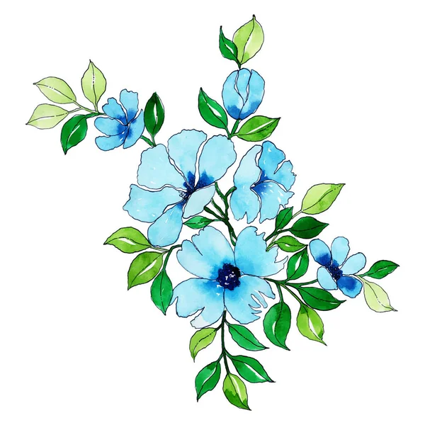 Aquarell Blumenstrauß Vorlage — Stockvektor