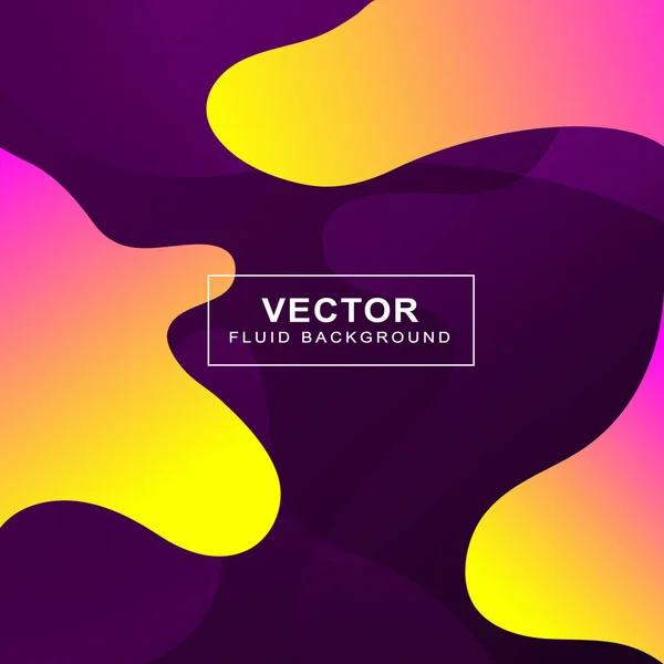 Banner Fondo Líquido Colorido — Vector de stock