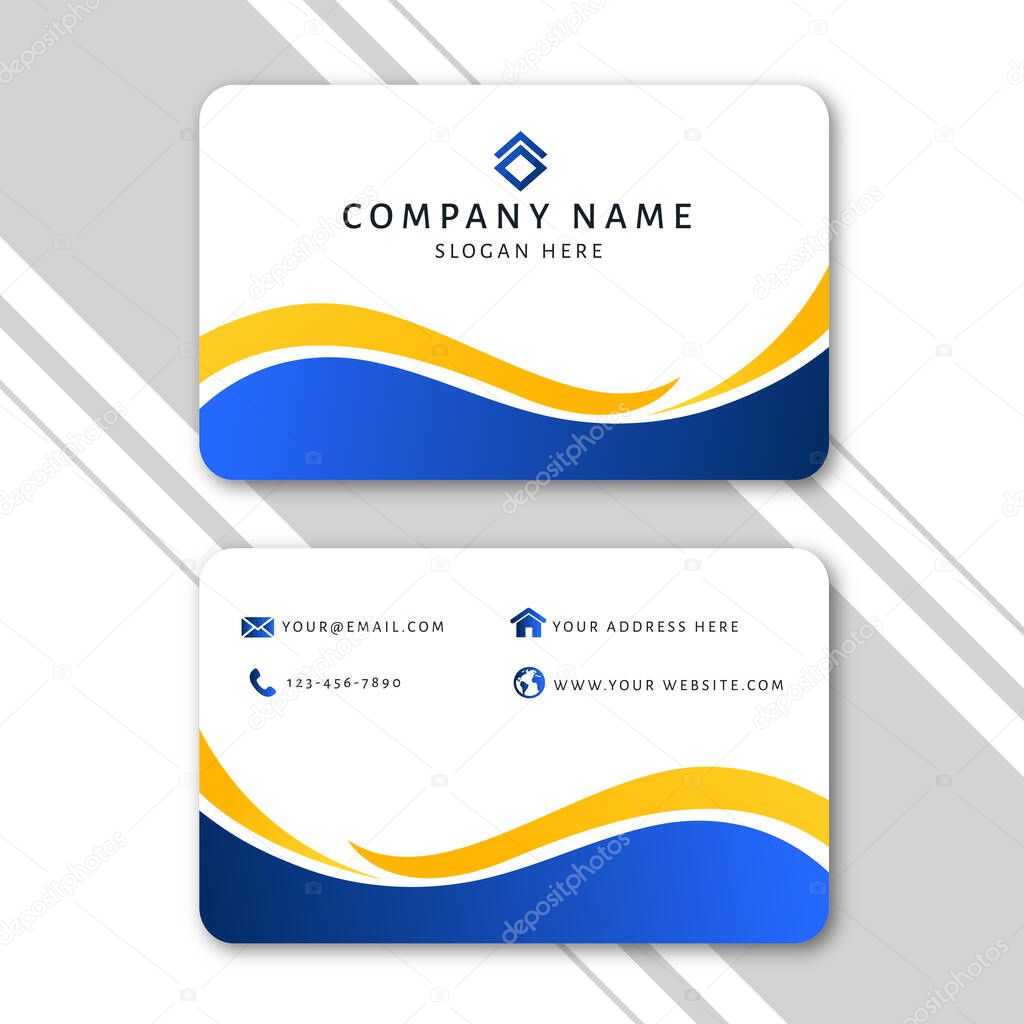 Abstract business card template vector illustration