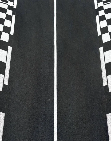 Textuur van race asfalt en Schaken curb Grand Prix circuit — Stockfoto