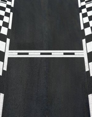 Başlangıç ve bitiş yarış çizgi asfalt doku Grand Prix devre