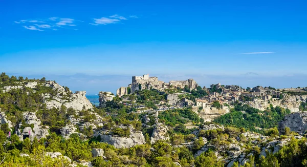 Les Baux de Provence pueblo vista panorámica. Francia, Europa . — Foto de Stock