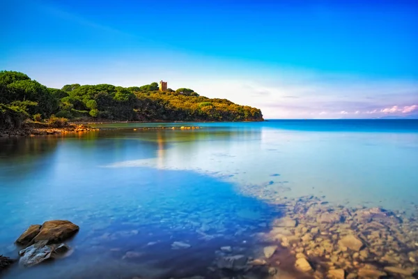 Punta Ala havet, vild strand bay. Maremma Toscana, Italien Europa — Stockfoto