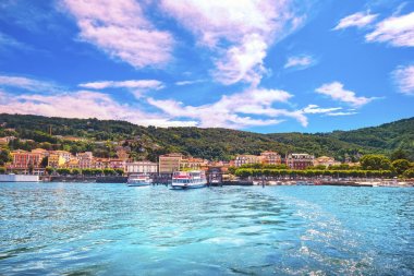 Stresa feribot liman ve Maggiore Gölü manzarası. Piedmont İtalya
