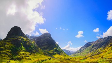 Glencoe dağ manzarası lochaber, İskoç higlands, scotl