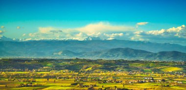 Panoramic view of Valdarno and Apennine Mountains from San Minia clipart