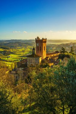 San Miniato çan kulesi katedral. Pisa, Toskana İtalya Eur