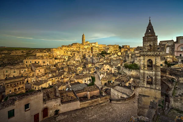 Starożytne miasto Matera i sassi, unesco witryny zabytkowy. Basilicata, ja — Zdjęcie stockowe