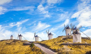 Windmills of Consuegra. Castile La Mancha, Spain clipart