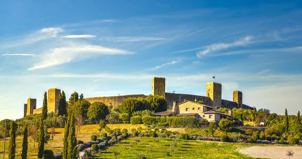 Monteriggioni medieval fortified village, Siena, Tuscany. Italy — Stock Photo, Image
