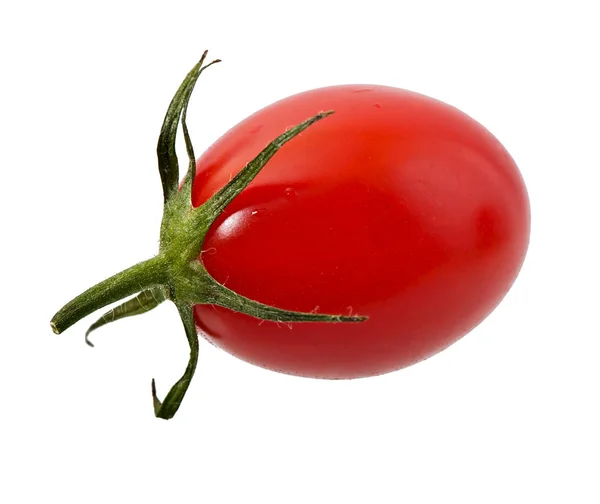 Pomidor wiśniowy izolowany na białym tle. — Zdjęcie stockowe