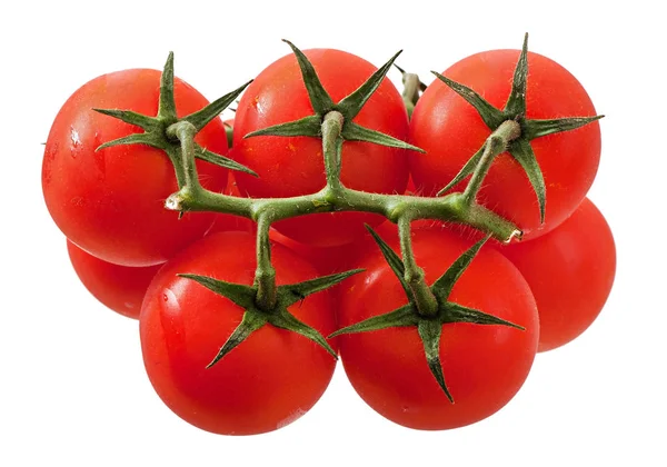 Cherry rajče izolované na bílém pozadí. — Stock fotografie