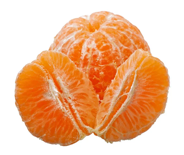 Mandarina aislada sobre fondo blanco, frutas . — Foto de Stock