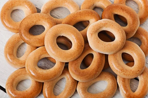 Tasty baked cookies on old wooden background. — Stock Photo, Image