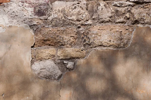 Deel van de stenen muur, stenen muur achtergrond textuur. — Stockfoto