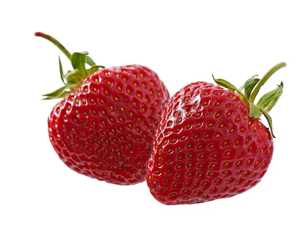 Fragole isolate su fondo bianco. — Foto Stock