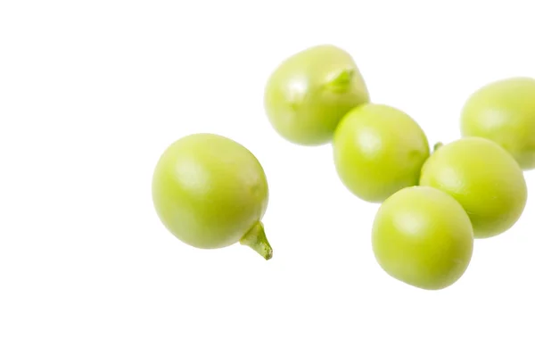 Sweet green peas isolated on white background. — Stock Photo, Image