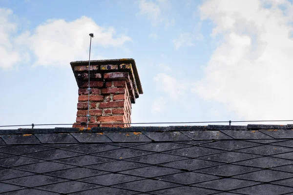 Old chimney on the roof — Stock Photo, Image