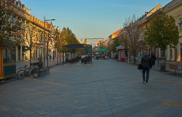 ZRENJANIN, SERBIA, OCTOBER 14 2018 - Main Promenade Street — стокове фото