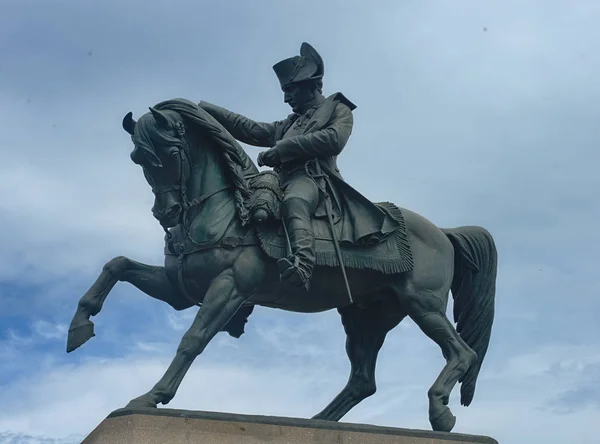 Énorme Monument Napoléon Sur Cheval Cherbourg France — Photo
