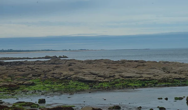 Costa Rochosa Oceano Atlântico Perto Cherbourg França — Fotografia de Stock