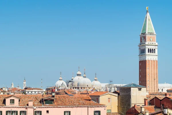 Piękny Widok Wieżę San Marco Widok Lotu Ptaka Wenecja Włochy — Zdjęcie stockowe