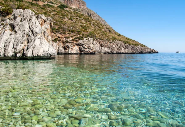 Cala Craperia Zingaro Naturligt Reservera Sicilien Italien Stockbild