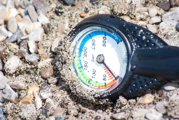 Closeup Barometer Diving Equipment — Stock Photo, Image