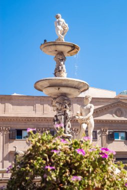Mermer heykel Piazza Pretoria, olarak da bilinen utanç Meydanı, Piazza della vergogna Palermo, Sicilya