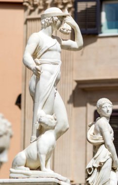 Mermer heykel Piazza Pretoria, olarak da bilinen utanç Meydanı, Piazza della vergogna Palermo, Sicilya
