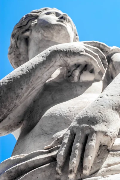 Estatua Mármol Piazza Pretoria También Conocida Como Plaza Vergüenza Piazza —  Fotos de Stock