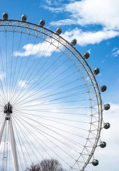 London April London Eye Famous Tourist Attraction Height 135 Metres — Stock Photo, Image