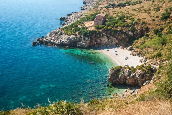 Zingaro doğal rezerv, cala tonnarella dell'uzzo, Sicilya, İtalya