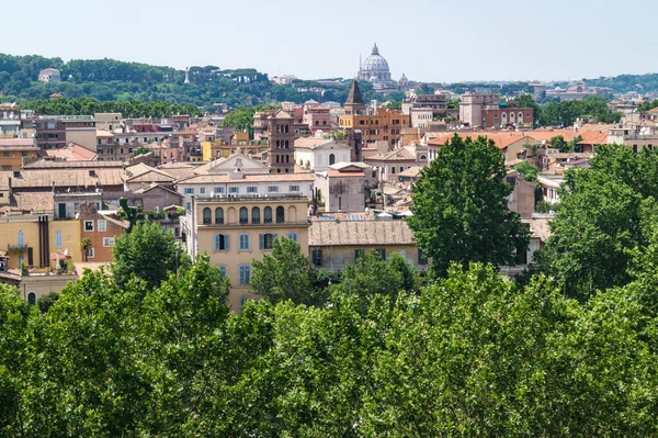 Magnifique Vue Sur Ville Éternelle Rome Avec Vos Dômes Italie — Photo