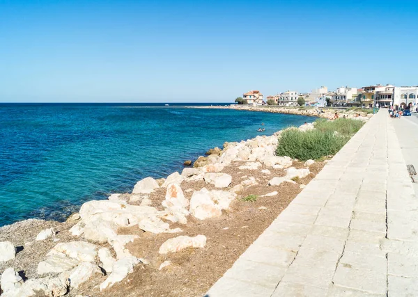 Küstenlinie Des Meeresdorfes Marzamemi Südostsizilien — Stockfoto